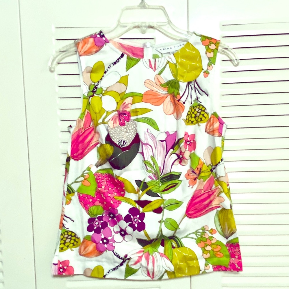 Colorful sleeveless top by Trina Turk